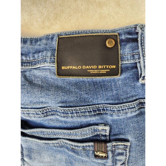 Buffalo David Bitton Jeans Mens 35"x27" Evan-X Straight Stretch Distressed - Picture 11 of 14